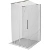 Mexen Rox-3SL, 3-stenný nadstavec na sprchový kút 100 x 100 cm, 8mm číre sklo, oceľový profil, 8C2L-100-100-97-00-3S