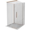 Mexen Rox-3S, 3-stenný posuvný sprchový kút 95 x 95 cm, 8mm číre sklo, medený matný profil, 8C2-095-095-65-00-3S