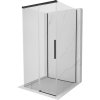 Mexen Rox-3S, 3-stenný sprchový kút 95 x 95 cm, 8mm číre sklo, čierny profil, 8C2-095-095-70-00-3S