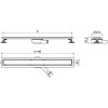 Mexen Flat 360 ° MGW rotačný lineárny odtok 50 cm biele sklo - 1027050-40