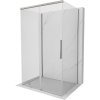 Mexen Rox-3S, 3-stenný sprchový kút 160 x 95 cm, 8mm číre sklo, oceľový profil, 8C2-160-095-97-00-3S