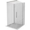 Mexen Rox-3S, 3-stenný nadstavec na sprchový kút 100 x 100 cm, 8mm číre sklo, oceľový profil, 8C2-100-100-97-00-3S