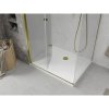 Mexen Lima sprchovací kút 100x70cm, 6mm sklo, zlatý profil - číre sklo + Slim sprchová vanička - 856-100-070-50-00-4010