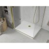 Mexen Lima sprchovací kút 100x70cm, 6mm sklo, zlatý profil - číre sklo + Slim sprchová vanička - 856-100-070-50-00-4010