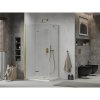 Mexen Lima sprchovací kút 100x70cm, 6mm sklo, zlatý profil - číre sklo + Slim sprchová vanička - 856-100-070-50-00-4010
