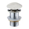 Mexen keramická uzatvárateľná umývadlová výpusť guľatý, ClickClack, velká zátka, bez prepadu, šedá imitácia kameňa, 79910-65