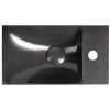 Sapho, AGOS betónové umývadlo 40x22cm, ľavé/pravé, antracit lesk, AS40016