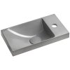 Sapho, AGOS betónové umývadlo 40x22cm, ľavé/pravé, šedá lesklá, AS40017