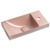Sapho, AGOS betónové umývadlo 40x22cm, ľavé/pravé, ružová lesk, AS40021