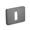 Kuchinox, obdĺžniková rozeta ku kľučke pre interiérový kľúč, grafitová, LAV-LP2_501A