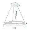 Toolight, LED stropné svietidlo 50cm, 60W, 4000K, 4500lm, G127-CP, zlatá, OSW-02619