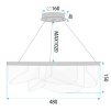 Toolight, stropné svietidlo 50cm, 57W, 4000K, 4000lm, LED G138-CP, zlatá, OSW-02622