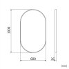 ErgaOvalMirror60x100cmBlackFrame 5