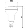Mexen Nova, LED žiarovka E14, R50, 3W, Teplá - 3000K, 315 lm - L103-E14-0330-01