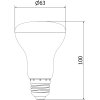 Mexen Nova, LED žiarovka E27, R63, 12W, Neutrálna - 4000K, 1260 lm - L104-E27-1240-01