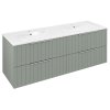 Sapho, CIRASA STRIP umývadlová skrinka 139,6x52x46cm, verde, CR141-4444S-21