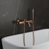 Rea Lungo Diamond, vaňová batéria s ručnou sprchovou hlavicou, medená lesklá, REA-B0980