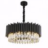 Toolight, krištáľové stropné svietidlo 8xE14, APP1657-8CP, čierna, OSW-04062