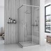 Rea City, sprchovací kút s posuvnými dverami 90x90cm + biela sprchová vanička, KPL-E0054