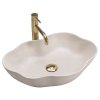 Rea Pearl Warm, umývadlo na dosku 505x380x135 mm, béžová, REA-U0617