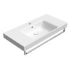 GSI, NUBES keramické umývadlo 100x50cm, s odkladacími plochami, biela ExtraGlaze, 9651111