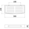 mexen laxo l koszyk lazienkowy black chrome 70a8713 73