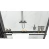 Rea Evo, závesná polica pre sprchové zásteny typu Walk-in max. šírka 120 cm, čierna, HOM-00652