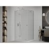 Mexen Roma, sprchovací kút 80 (dvere) x 70 (stena) cm, 6mm číre sklo, chrómový profil + slim sprchová vanička 5cm, 854-080-070-01-00-4010
