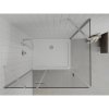 Mexen Roma, sprchovací kút 100 (dvere) x 70 (stena) cm, 6mm číre sklo, chrómový profil + slim sprchová vanička 5cm, 854-100-070-01-00-4010