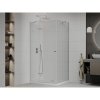 Mexen Roma, sprchovací kút 100 (dvere) x 70 (stena) cm, 6mm číre sklo, chrómový profil + slim sprchová vanička 5cm, 854-100-070-01-00-4010