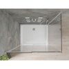 Mexen Omega, sprchovací kút s posuvnými dverami 100 (dvere) x 80 (stena) cm, 8mm číre sklo, chrómový profil + slim sprchová vanička 5cm, 825-100-080-01-00-4010