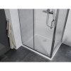 Mexen Apia, sprchový kút s posuvnými dverami 90 (dvere) x 100 (stena) cm, 6mm číre sklo, chrómový profil + slim sprchová vanička 5cm, 840-090-100-01-00-4010