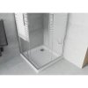 Mexen Rio štvorcový sprchovací kút 80 x 80 cm, 6mm sklo, číre sklo/pásy, chrómový profil + slim sprchová vanička 5cm, 860-080-080-01-20-4010
