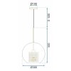 Toolight - závesná sklenená lampa APP556-1CP 30cm, zlatá, OSW-08749