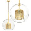 Toolight - závesná sklenená lampa APP556-1CP 30cm, zlatá, OSW-08749