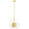 Toolight - závesná sklenená lampa APP556-1CP 30cm, zlatá, OSW-08749