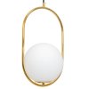 Toolight - Sklenená závesná lampa E27 60W APP473-1CP, biela-zlatá, OSW-00605