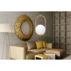 Toolight - Sklenená závesná lampa E27 60W APP473-1CP, biela-zlatá, OSW-00605
