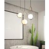 Toolight - Sklenená závesná lampa E27 60W APP473-1CP, biela-zlatá, OSW-00605