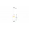 Toolight - sklenené závesné svietidlo E27 60W APP438-1CP, OSW-00568