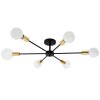 Toolight - Lampa spider-6 APP501-6C, čierna-zlatá, OSW-01100