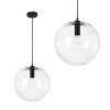 Toolight - Závesné svietidlo Lassi 30cm APP308-1CP, E27, čierna, OSW-00340