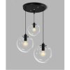 Toolight - Závesné svietidlo Lassi 20+25+30 cm APP309-3C, čierna, OSW-00341