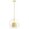 Toolight - závesná sklenená lampa APP555-1CP 25cm, zlatá, OSW-08748