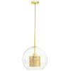 Toolight - závesná sklenená lampa APP555-1CP 25cm, zlatá, OSW-08748