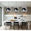 Toolight - Závesná lampa guľa 20cm LE03-1, chrómová, OSW-00705