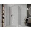 Mexen Roma, sprchovací kút 80 (dvere) x 90 (stena) cm, 6mm číre sklo, chrómový profil + slim sprchová vanička 5cm, 854-080-090-01-00-4010