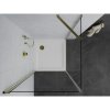 Mexen Pretoria sprchovací kút 90 x 90 cm, 6mm sklo, zlatý profil-číre sklo + slim sprchová vanička 5cm, 852-090-090-50-00-4010