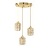 Toolight, Stropné svietidlo Crystal Gold APP726-3CRP, zlatá, OSW-08746