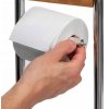 Tutumi, bambusový kúpeľňový stojan na toaletný papier a kefu 390228, hnedá-chrómová, HOM-07500